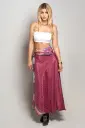 Falda Seda Doble Faz Larga