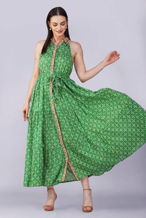Vestido Largo de Algodón