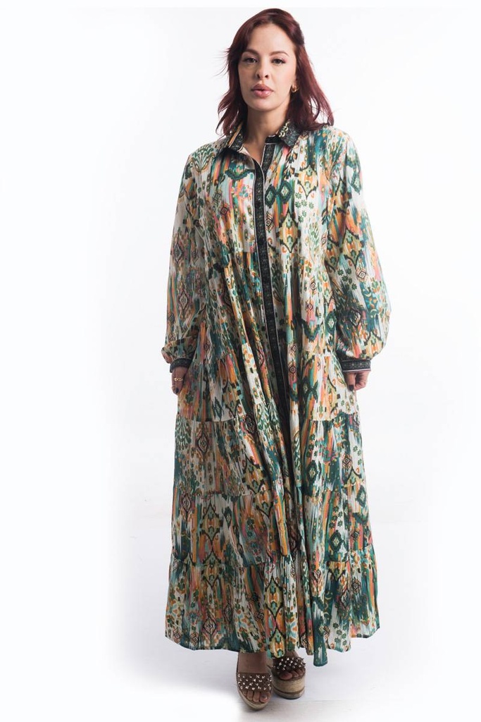 Vestido Largo de Algodón