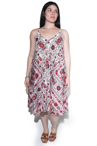 [SD1649-2] Vestido Corto de Seda