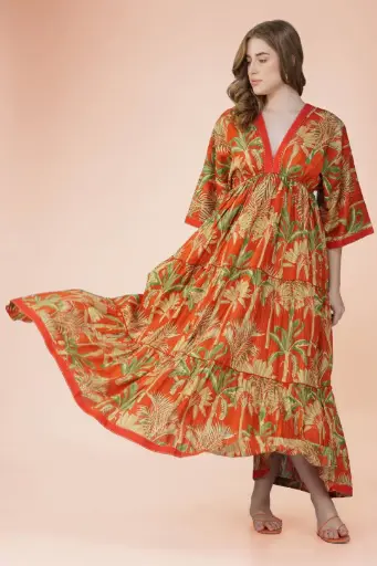 [CT205-4] Vestido Largo de Algodón