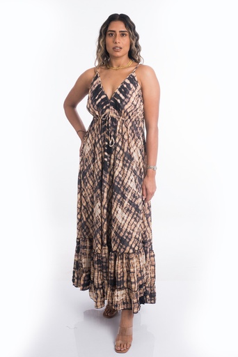 [LD1443-1] Vestido Largo de Seda