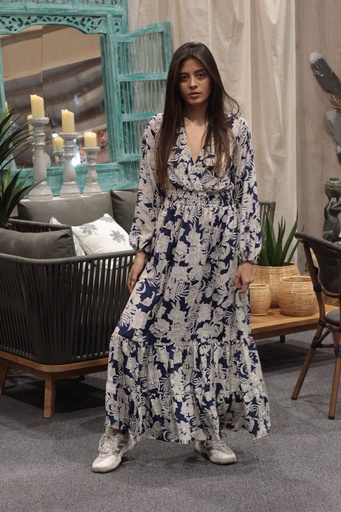[LD2881-1] Vestido Largo de Seda